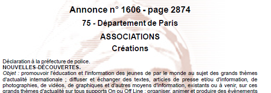 Nouvelles-Découvertes and other updates!